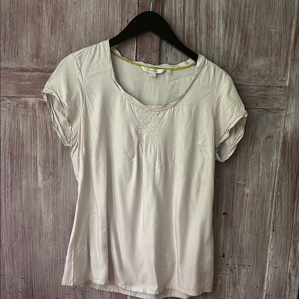 Boden silver grey silk Top sz 6 (UK10)